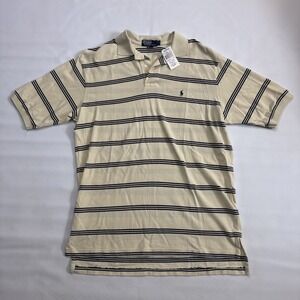 Vintage Polo By Ralph Lauren Men's Polo Shirt Striped Cotton Short Sleeve Size L